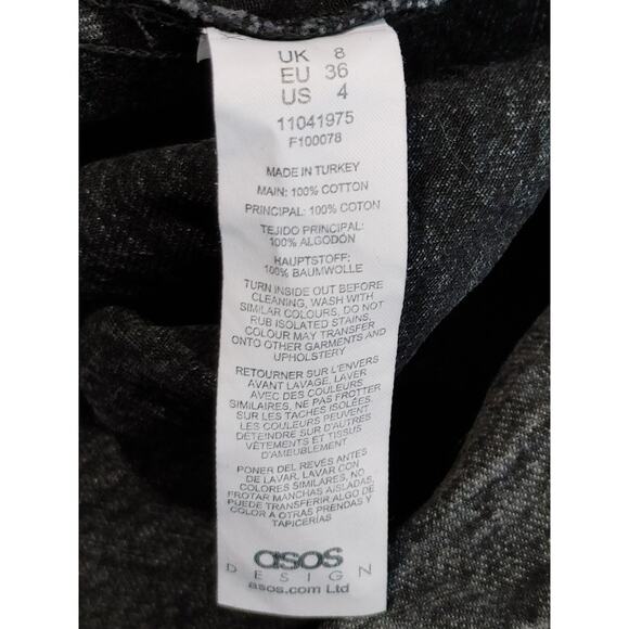 ASOS Design Puff Sleeve Long Sleeve Denim Shirt Dress Mini Button Up US 4 - Picture 6 of 6